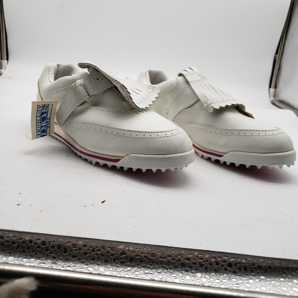 Etonic Shoes Womens Size 9.5 White Softspikes ST Golf Fringe ST8806 Sneakers